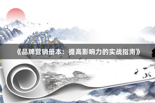 《品牌营销册本：提高影响力的实战指南》